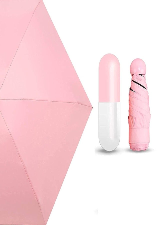 ELRINZA Ultra Lights and Small Mini Umbrella with Cute Capsule Case, 5 Folding Compact Pocket Umbrella, Especially for Kids - Image 3